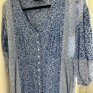 HATCH blue floral dress - size s